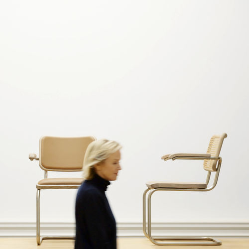現代風チェア - JS . THONET - THONET/トーネット - 屋内用 / スチール製 / 革製