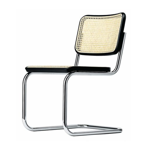 Bauhaus 作チェア - S 32 V - THONET/トーネット - 屋内用 / 布製 / 革製