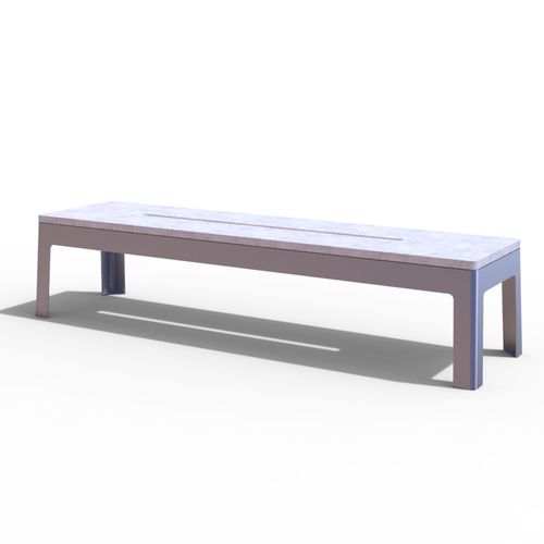 現代風公共ベンチ - LUGARCOMUM: STEEL COLLECTIVE BENCH - A Amop Synergies - スチール製