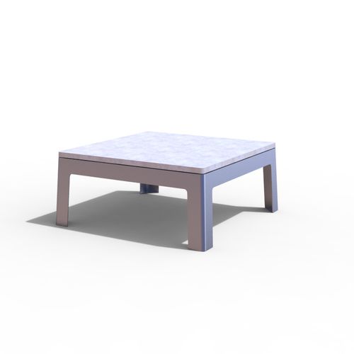 現代風ローテーブル - LUGARCOMUM: STEEL COFFE TABLE - A Amop Synergies - スチール製 / 長方形 / 公共スぺース用