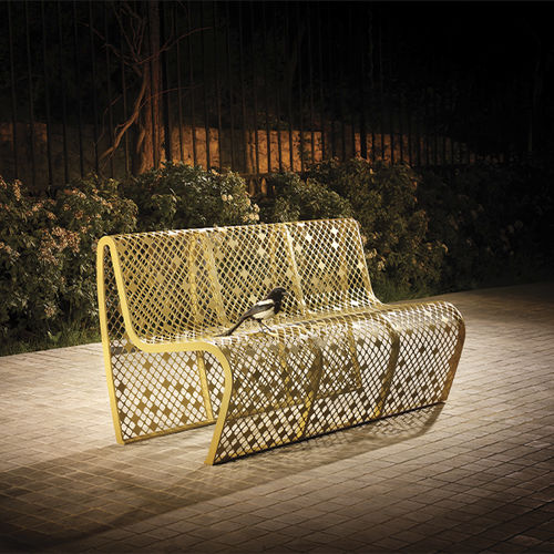 現代風ガーデンベンチ - ELINIUM - CYRIA | Mobilier Urbain - 熱漆塗りスチール / ペイントスチール製 / 金属ワイヤー製