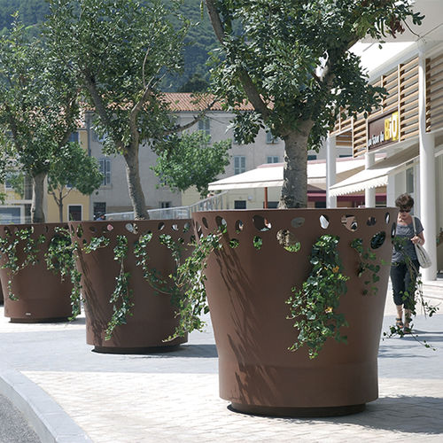 溶融亜鉛メッキ鋼製ベルサイユプランター - GREEN PALACIO 2 - CYRIA | Mobilier Urbain - コールテン鋼製 / 熱漆塗りスチール / 円形