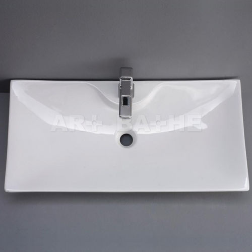 カウンタートップ型洗面器 - TALAS - artbathe - セラミック製 / 長方形 / 現代風