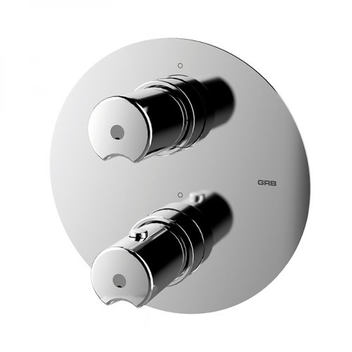 シャワー用ダブルハンドル混合水栓 - 40140400 - GRB MIXERS - 組み込み式 / サーモスタット / クロムメッキ金属