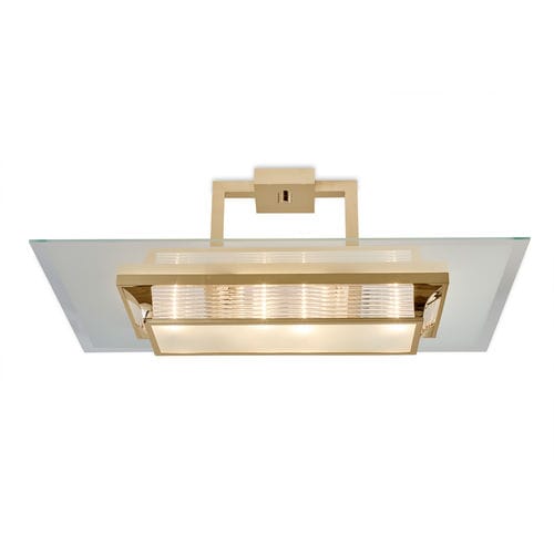 伝統的シーリングライト - PARIS II GOLD - Art Deco Schneider - 長方形 / 光沢のある真鍮製 / LED