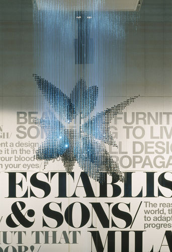 オリジナルデザインシャンデリア - SWARM - Established and sons - クリスタル製 / 業務用 / Zaha Hadid 作