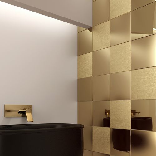 セラミック製タイル - BECOME GOLD MIX - INTHETILE - 金属化 / 屋内用 / 壁面