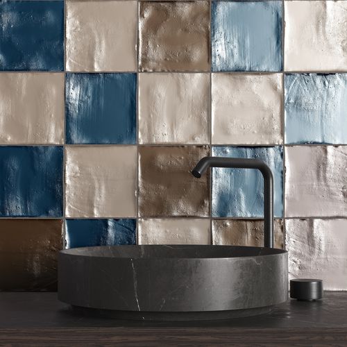 セラミック製タイル - OXIDA - INTHETILE - 金属化 / 屋内用 / 壁面