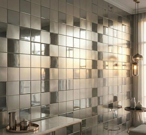 セラミック製タイル - BECOME SILVER MIX - INTHETILE - 金属化 / 屋内用 / 壁面