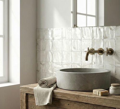 セラミック製タイル - CREPE SILVER - INTHETILE - 金属化 / 屋内 / 壁面