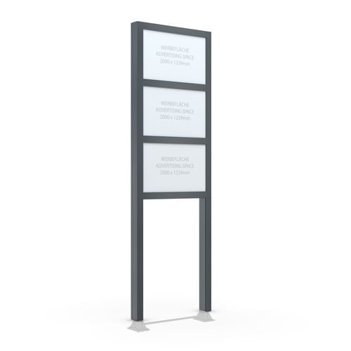 長脚広告パネル - BigSign Secure L - wsm Raumsysteme - LED