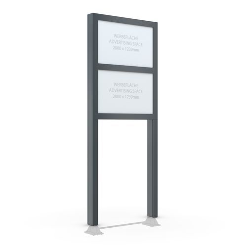 長脚広告パネル - BigSign Secure S - wsm Raumsysteme - LED