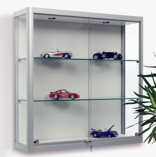 現代風展示ケース - Factory 600 - wsm Raumsysteme - 壁取り付け式 / アルマイト処理されたアルミ製 / 硬化ガラス製