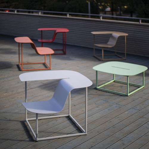 現代風チェア - MANTA - mmcité street furniture - 屋外用 / 合板 / アルミニウム