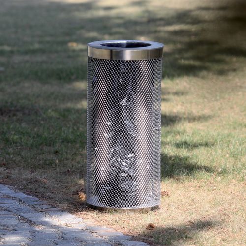 公共用ゴミ箱 - AEROPORTO - mmcité street furniture - リサイクル / 溶融亜鉛メッキ鋼製 / スチール製