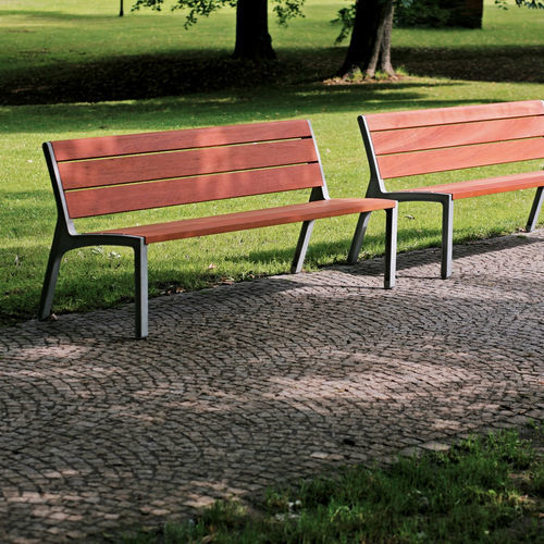 現代風公共ベンチ - Miela - mmcité street furniture - ハード ウッド製 / エキゾチック木材 / アカシア材