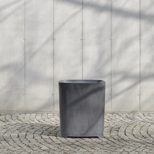公共用ゴミ箱 - BETTER - mmcité street furniture - 溶融亜鉛メッキ鋼製 / 高性能コンクリート製 / 灰皿付