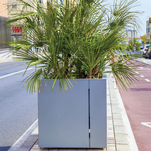スチール製プランター - MALAGENO - mmcité street furniture - アルミニウム / 長方形 / 正方形