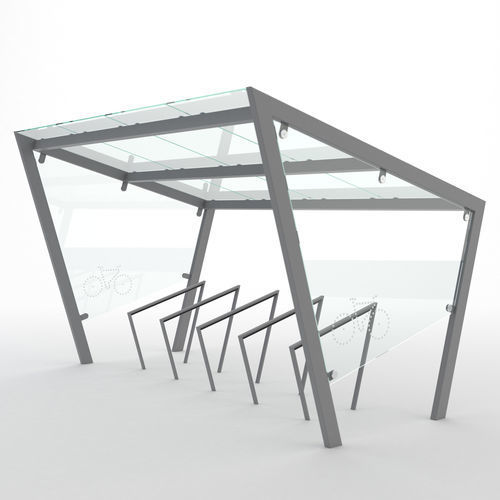 スチール製自転車シェルター - EDGE - mmcité street furniture - 公共スぺース用