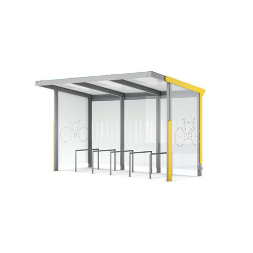 スチール製自転車シェルター - AUREO VELO - mmcité street furniture - 公共スぺース用