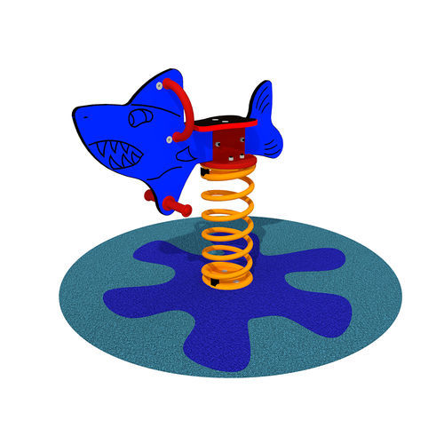 スチール製スプリング遊具 - SHARK  - Dimo Group Srl - 電気亜鉛メッキ鋼製 / 動物 / 1人用
