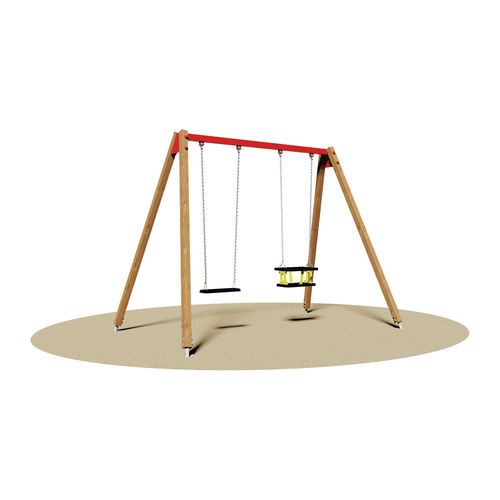 木製ブランコ - KENYA - Dimo Group Srl - 金属製 / 遊び場用 / ダブル