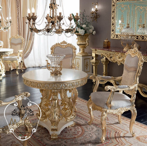 クラシックテーブル - 15102 - Modenese Luxury Interiors - 無垢材 / 無垢木材製脚 / 円形