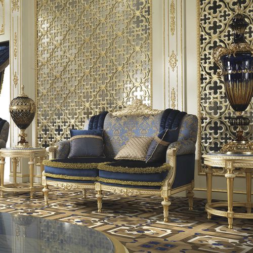 クラシックソファー - 14418 - Modenese Luxury Interiors - 布製 / 手作り / 青色