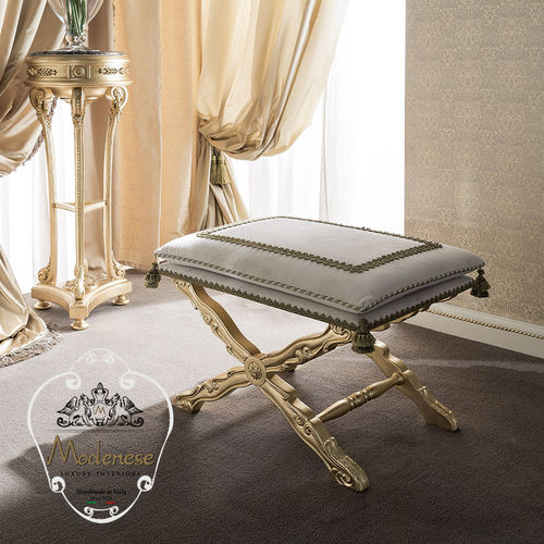 クラシックスツール - 14532 - Modenese Luxury Interiors - 無垢材 / 布張り / 手作り