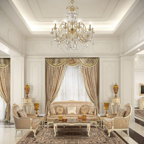 伝統的ソファー - 16458 - Modenese Luxury Interiors - 布製 / カスタマイズ可能な色 / 木製
