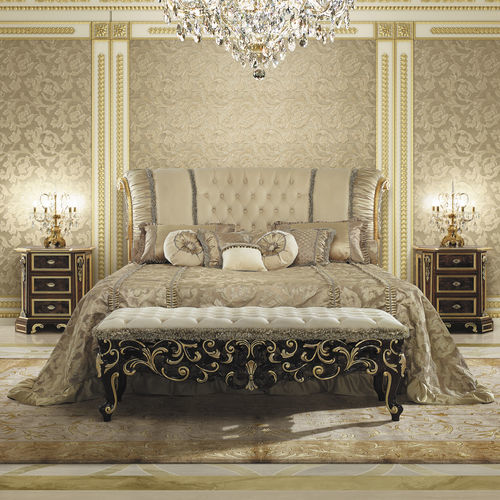 ダブルベッド - 16223 - Modenese Luxury Interiors - 伝統的 / 布張りヘッドボード付き / 布製