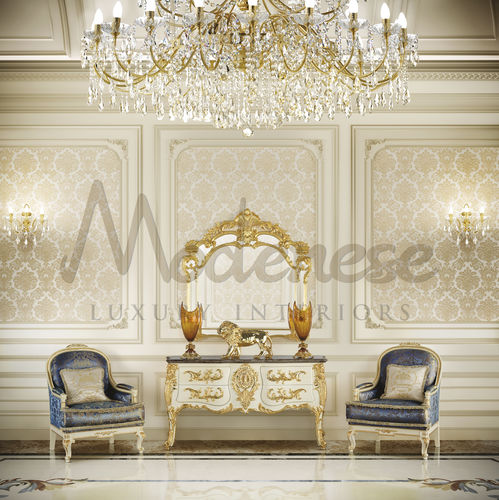 クラシックサイドボード - 15148 - Modenese Luxury Interiors - 木製 / 大理石 / 引き出し付き