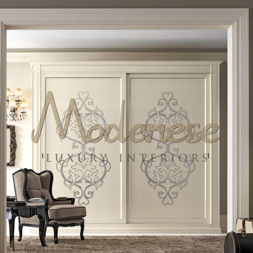 スライド式ワードローブ - 21222 - Modenese Luxury Interiors - 現代風 / 光沢ラッカー塗装木材 / 引き戸付き