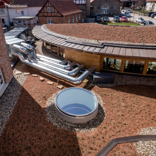 テラス屋根用明り取り - FE CIRCULAR - LAMILUX Heinrich Strunz GmbH - 換気用 / 建物改装用 / 2層ガラス