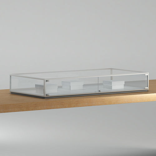 現代風展示ケース - 5/TP - Italvetrine - カウンタートップ上 / 硬化ガラス製 / アルミニウム