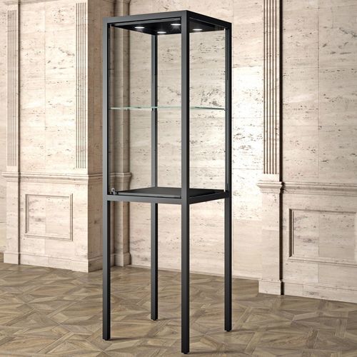 現代風展示ケース - MU/60F - Italvetrine - 脚上 / 硬化ガラス製 / 鉄製