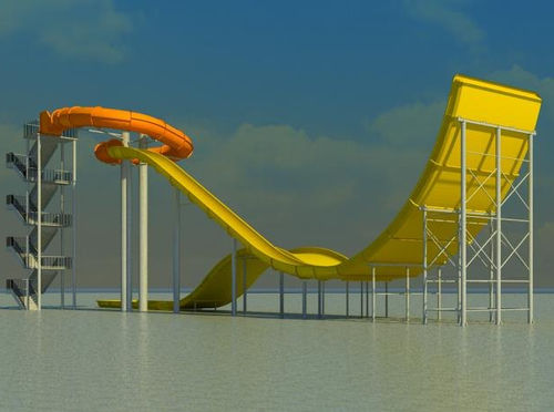 カーブ型滑り台 - TURBOLANCE - Polin Waterparks - ウォーターパーク用 / ラフティング / 管状