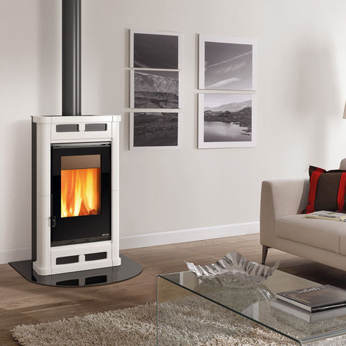 薪ストーブ - FLÒ  - La Nordica-Extraflame - 5 kW...10 kW / 現代風 / 鋳鉄製
