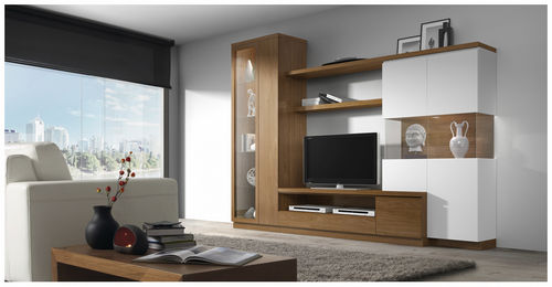 現代風テレビ用壁面ユニット - ROMA 3953 - Baixmoduls - 木製
