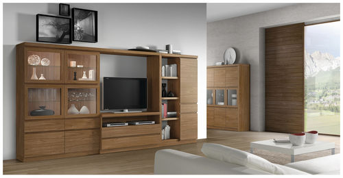 現代風テレビ用壁面ユニット - ROMA 3957 - Baixmoduls - 木製