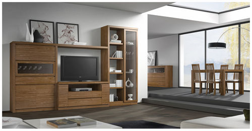 現代風テレビ用壁面ユニット - ROMA 3960 - Baixmoduls - 木製
