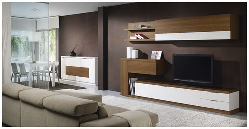 現代風テレビ用壁面ユニット - L500 : 9510 - Baixmoduls - 木製