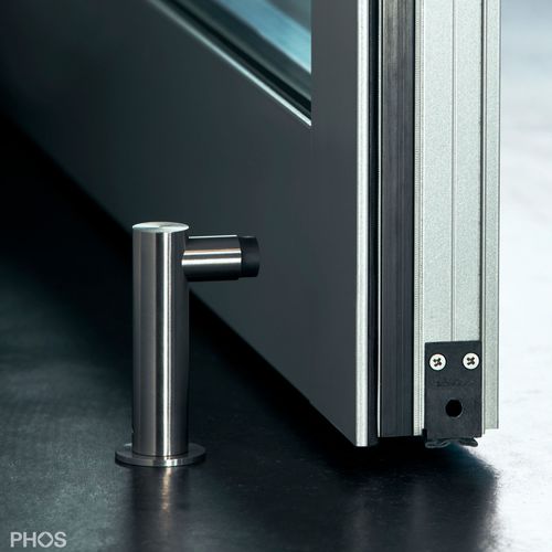 ゴム製ドアストッパー - TSL25-100 - PHOS Design GmbH - ブラッシュステンレススチール / ポリッシュステンレススチール製 / L字型