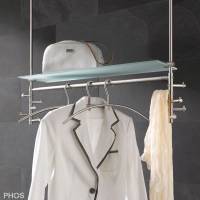 壁取り付け式コートかけ - T5D - PHOS Design GmbH - 天井取付け式 / 現代風 / ガラス製