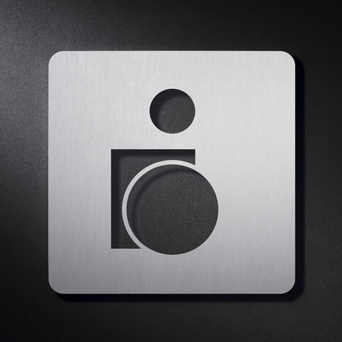 ステンレススチールドア用ピクトグラム - PS0501S - PHOS Design GmbH - 衛生用