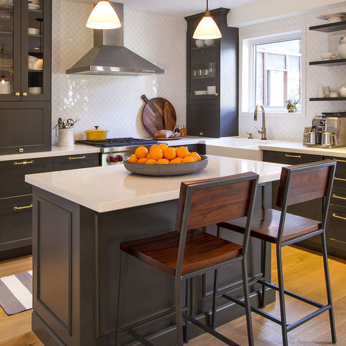 伝統的キッチン - MEDIO - AYA kitchens - 塗装木材 / アイランド / L 字型