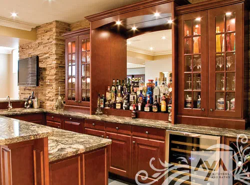 バーカウンター - MADISON - AYA kitchens - Pyrex® / 楓材製 / L 字型