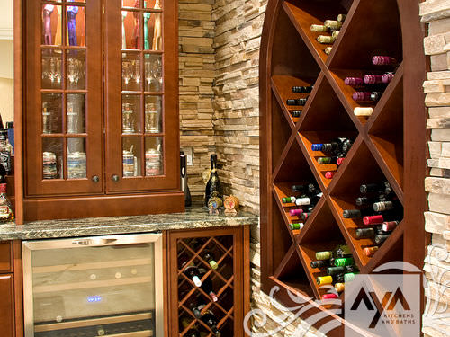 バーカウンター - MADISON - AYA kitchens - Pyrex® / 楓材製 / L 字型