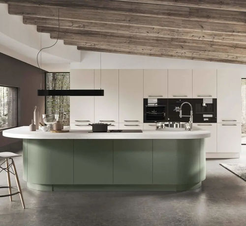 現代風キッチン - Progetto Sistema Laccato - Ar-Tre - MDF / ウッドファイバー製 / アイランド