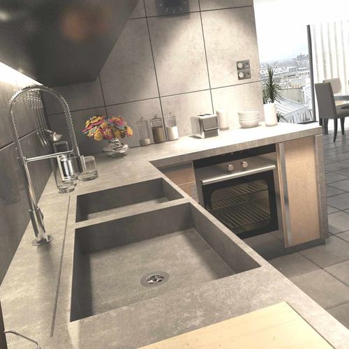 コンクリートbfuhp Ductal©カウンタ－トップ - EPAISSEUR 5 - BALIAN BETON Atelier - キッチン用